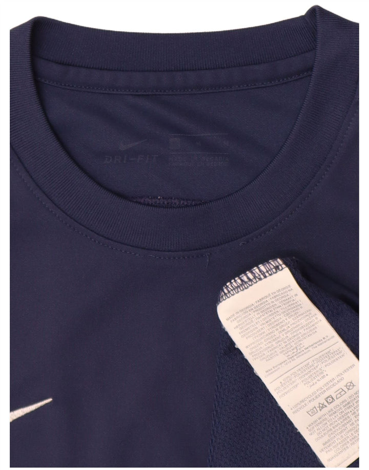 Nike Dri Fit T-Shirt Top Srednje tamnoplavi poliester