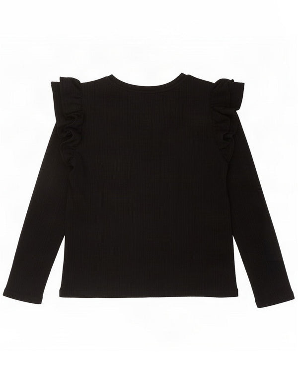 Ženska majica dugih rukava Zara UK 14 Large Black Cotton