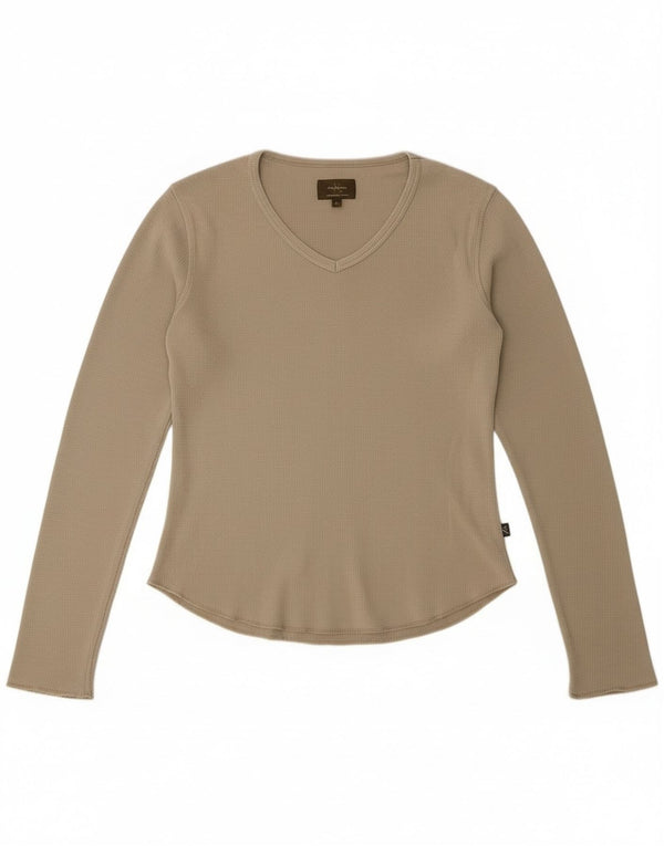 Ženska majica dugih rukava Calvin Klein UK 14 Srednje zeleni pamuk