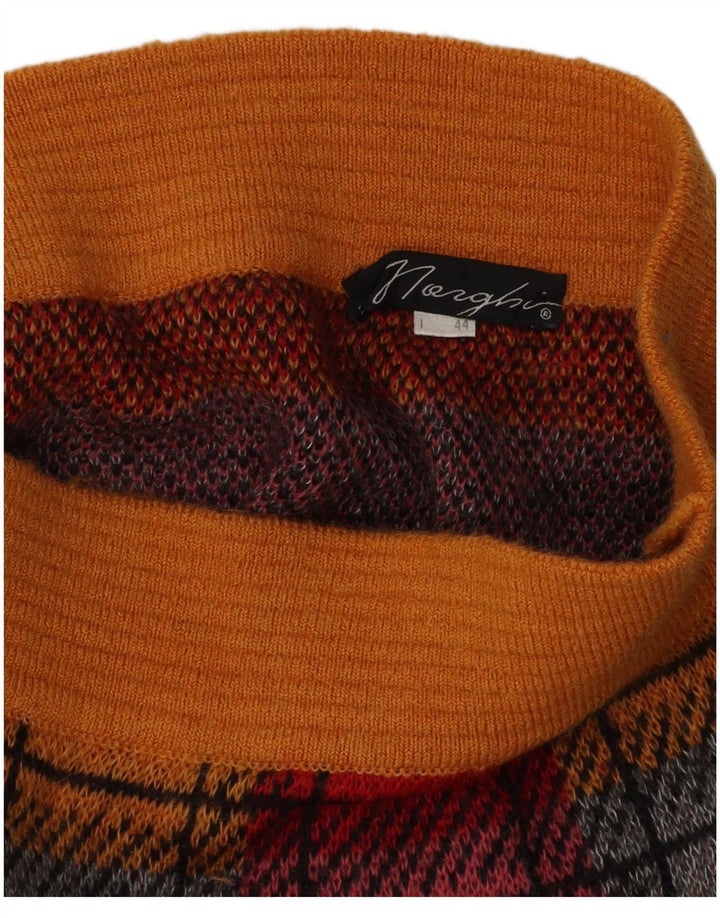 Vintage ženska pletena pencil suknja IT 44 srednje veličine W26 šareno karo