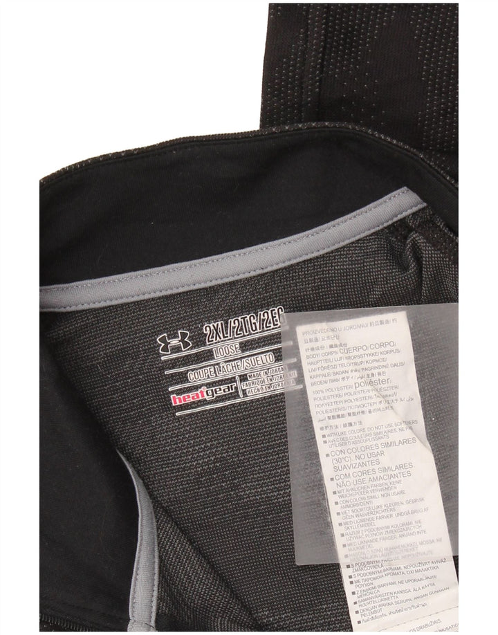 UNDER ARMOUR Top trenirke Heat Gear Pulover 2XL crna kamuflažna