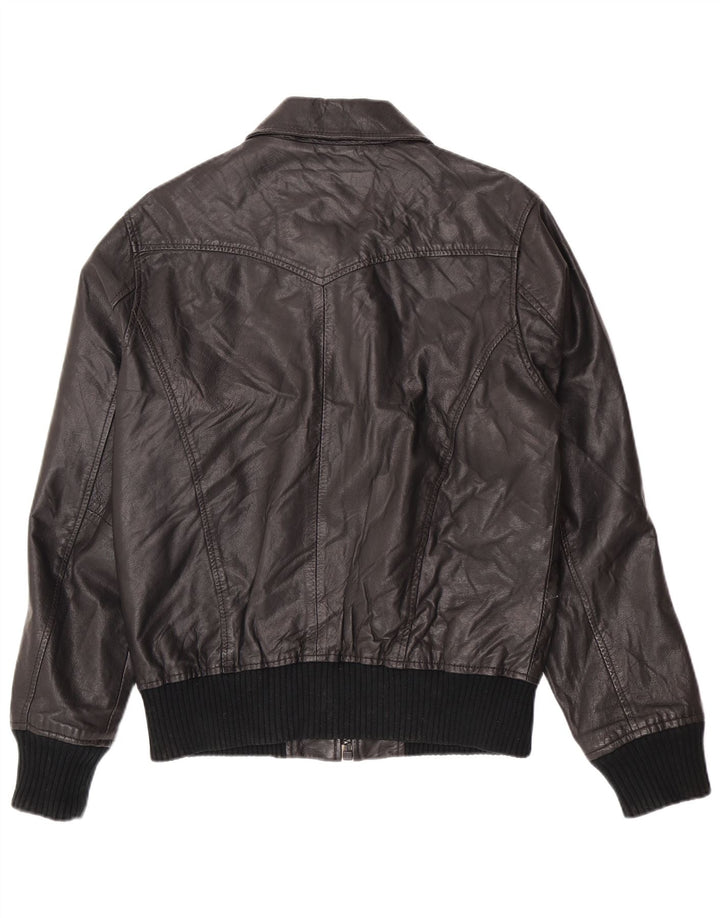 Jack & Jones muška kožna jakna UK 36 Mala crna