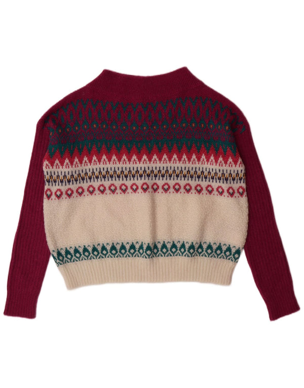 Benetton ženski džemper s kornjačičastim ovratnikom UK 14 Srednje bordo akril