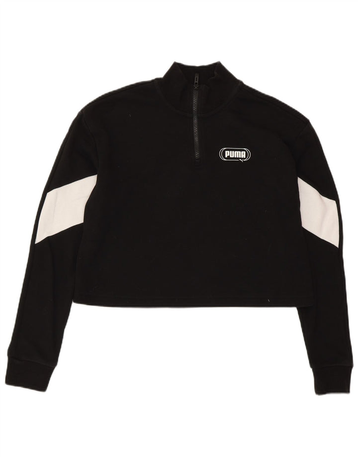 PUMA Ženska prekomjerna majica s kratkim rukavima UK 6 XS Black Colourblock