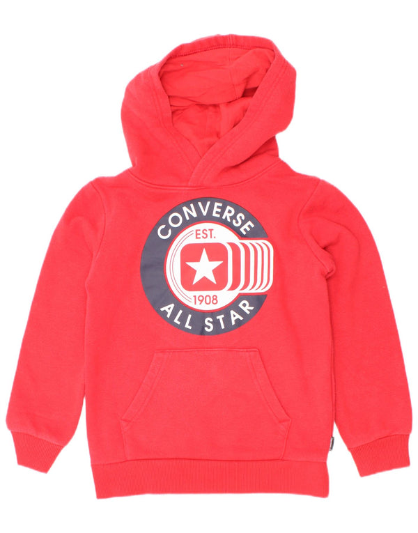 Converse Boys Graphic Hoodie Džemper 3-4 godine, crveni pamuk