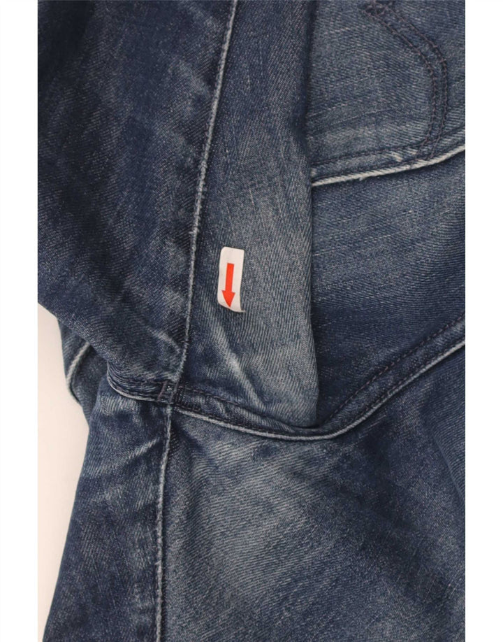 Levi's muške ravne traperice s oštećenjem W33 L34 plavi pamuk