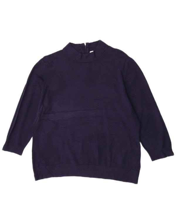 John Lewis, ženski džemper s okruglim izrezom 3/4 rukava UK 18 XL tamnoplavi