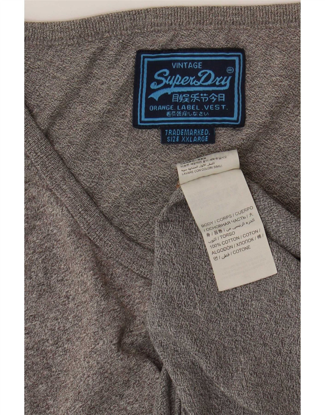 Superdry muški prsluk 2XL, plavi flekasti pamuk