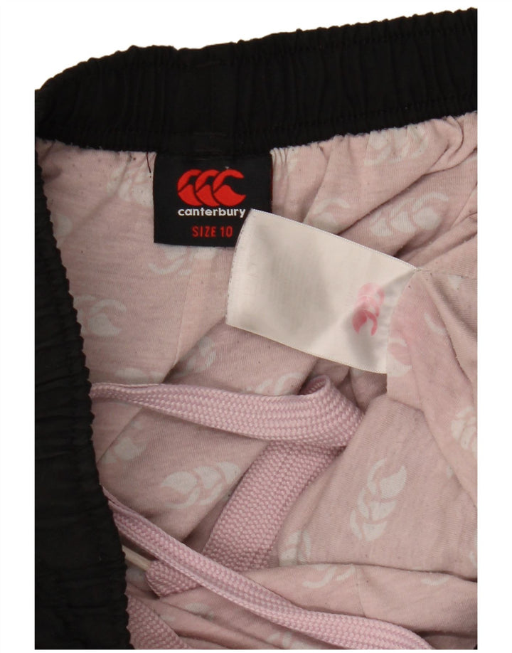 CANTERBURY Ženske Graphic Trenirke Hlače UK 10 Male crne