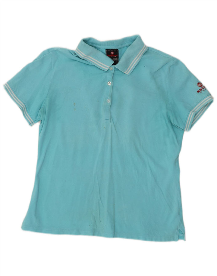 Murphy & Nye Ženska polo majica UK 12 Pamuk na srednje plave pruge