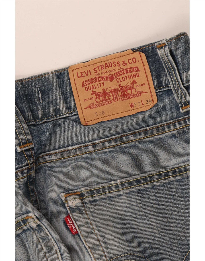 Levi's Mens 506 Standardne Ravne Traperice W30 L34 Plave