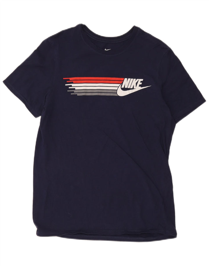 Muška majica kratkih rukava atletskog kroja Nike srednje tamnoplava
