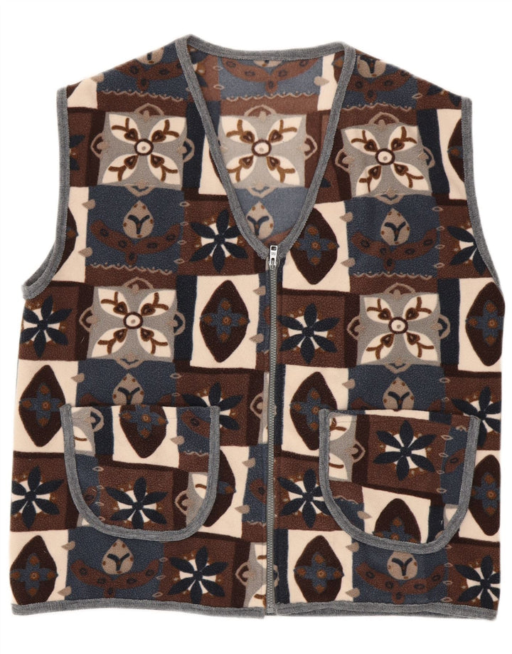 Vintage muška jakna od flisa UK 40 Veliki raznobojni patchwork