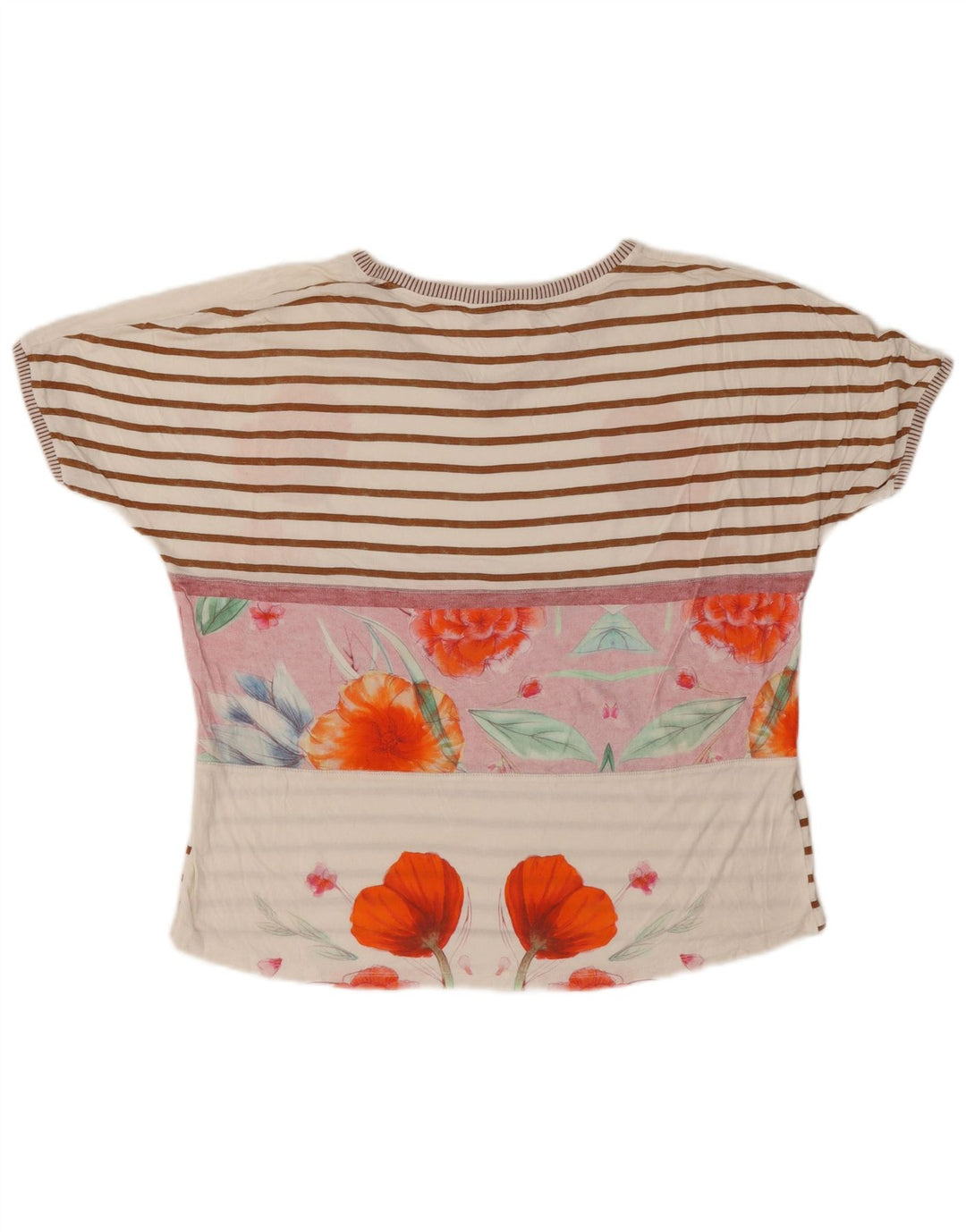 Desigual ženska majica kratkih rukava UK 16 Large Off White Floral