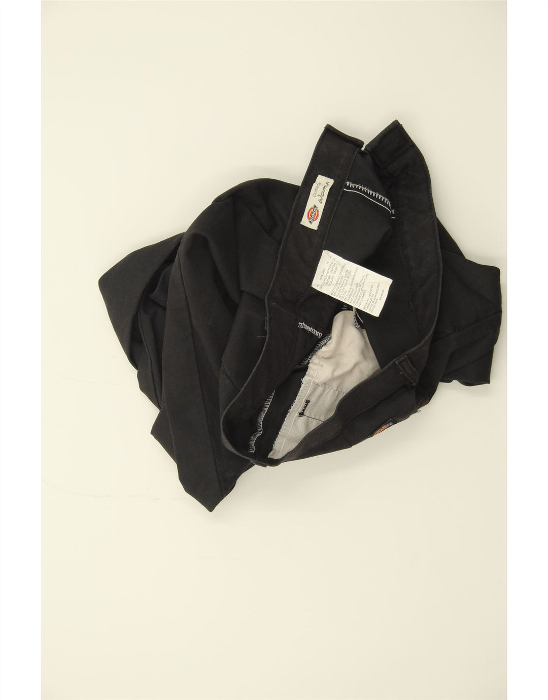 DICKIES Womens Straight Chino Trousers US 4 Small W30 L31 Black Polyester Vintage Dickies and Second-Hand Dickies from Messina Hembry 