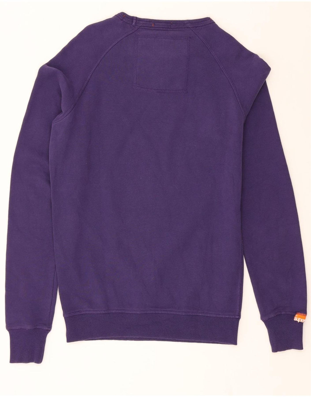 SUPERDRY Womens Oversized Graphic Sweatshirt Jumper UK 10 Small Purple Vintage Superdry and Second-Hand Superdry from Messina Hembry 