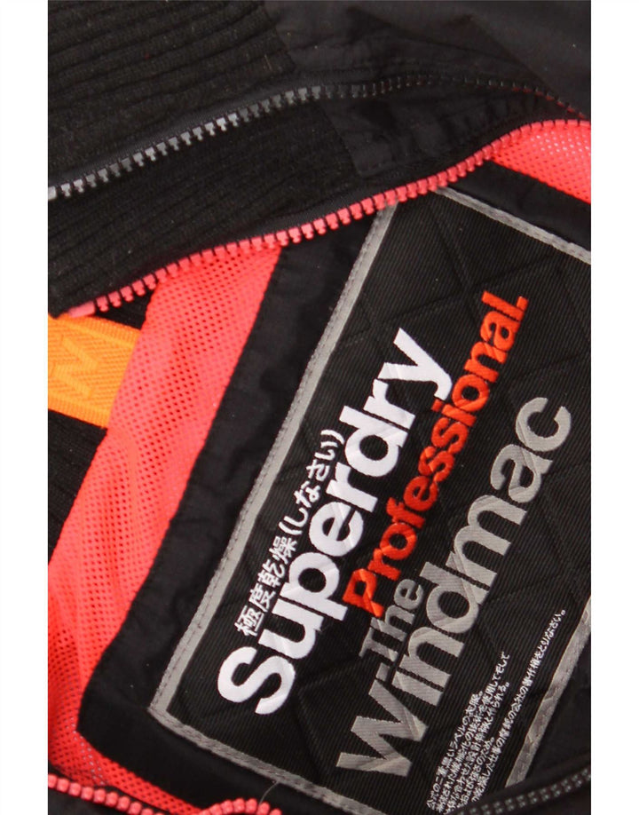 Superdry ženska Windmac kišna jakna s kapuljačom UK 36 mali crni poliester