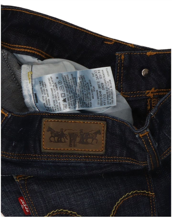 Levi's ženske ravne traperice 570 W26 L32 tamnoplavi pamuk
