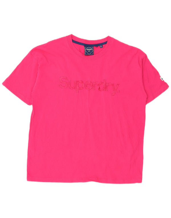 Superdry ženska majica kratkih rukava s grafičkim motivima UK 8 Mala ružičasta poliester