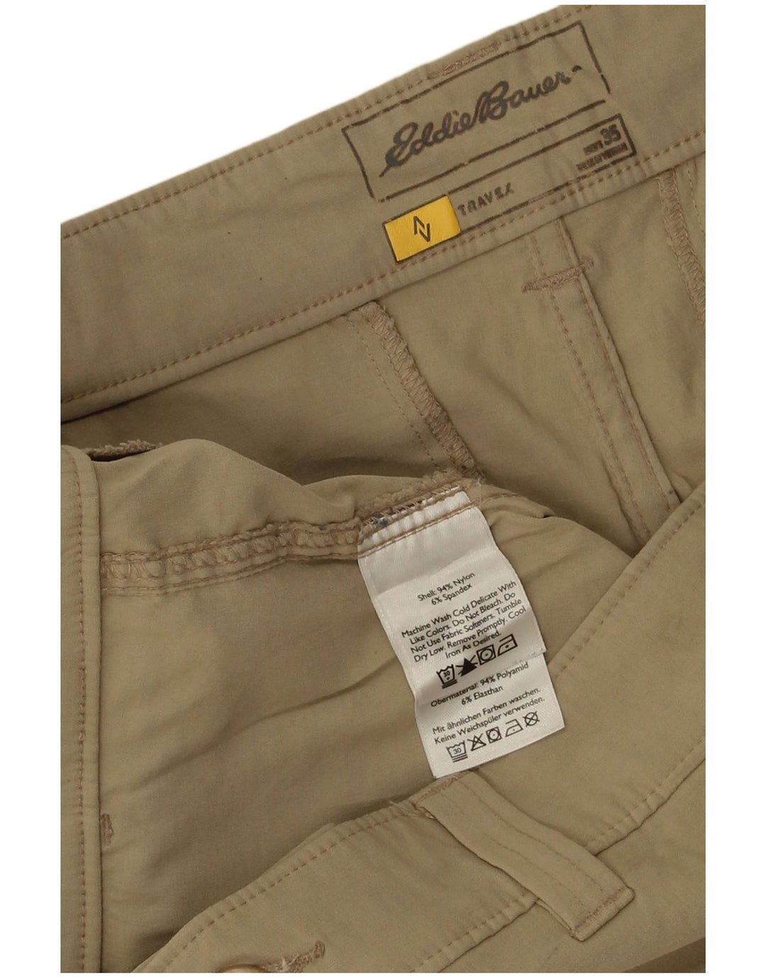 EDDIE BAUER Muške chino kratke hlače W35 veliki bež najlon