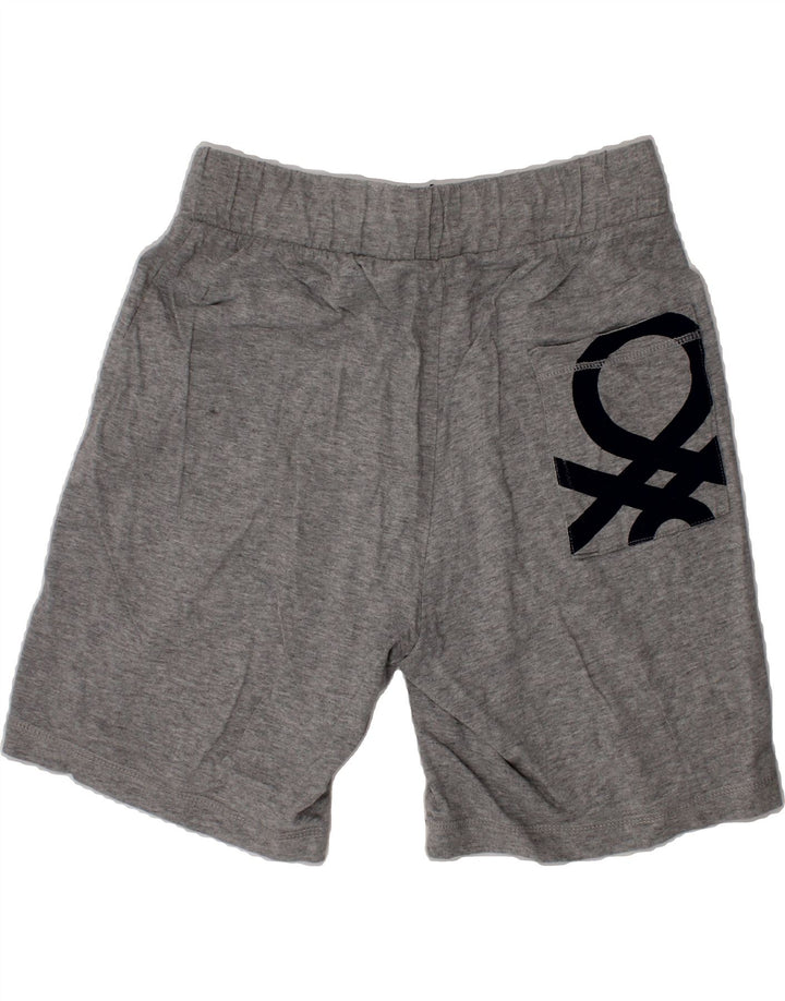 BENETTON Boys Graphic Sport Shorts 11-12 Years  Grey Vintage Benetton and Second-Hand Benetton from Messina Hembry 