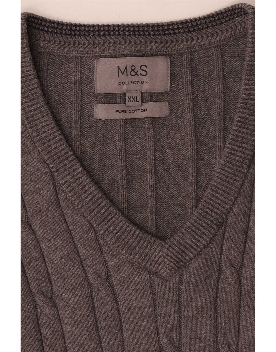 Marks & Spencer muški prsluk bez rukava 2XL sivi pamuk
