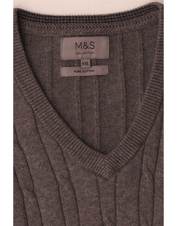Marks & Spencer muški prsluk bez rukava 2XL sivi pamuk