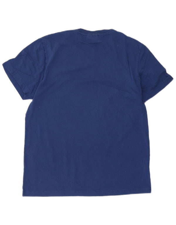 Lacoste Mens Graphic T-Shirt Top Size 5 Large Blue Cotton