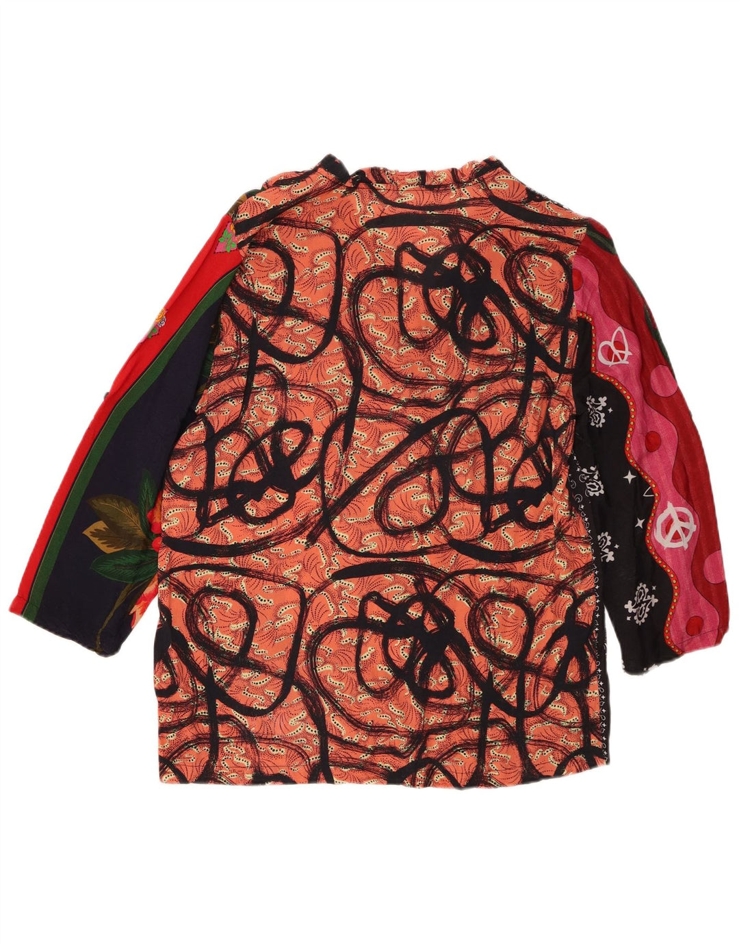 Desigual ženski gornji dio bluze 3/4 rukava UK 18 XL Raznobojni patchwork