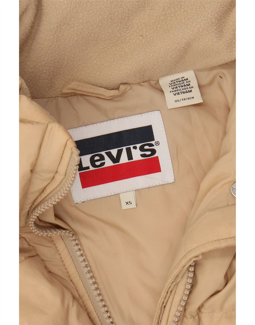 LEVI'S ženska prevelika podstavljena jakna UK 6 XS bež poliamid