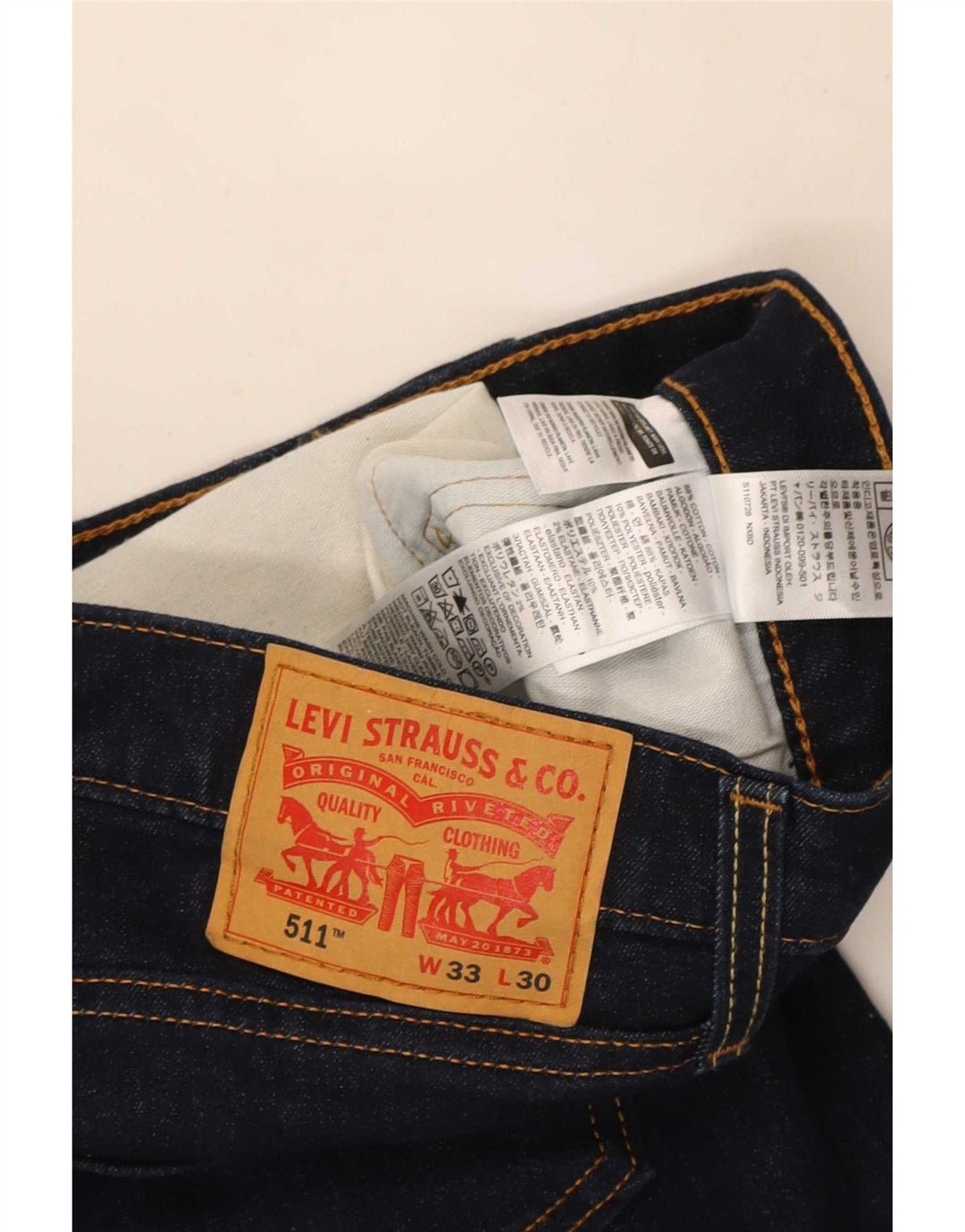 Levi's muške 511 uske traperice W33 L30 tamnoplavi pamuk