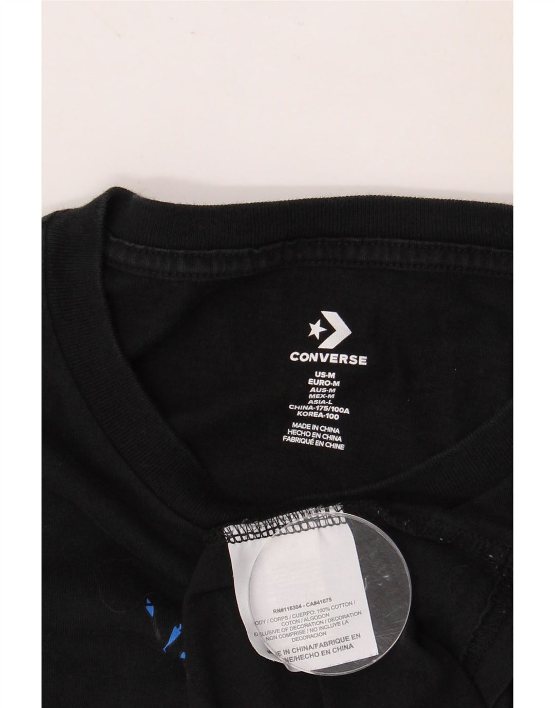 CONVERSE Muška majica kratkih rukava s grafičkim motivima, srednji crni cvjetni pamuk