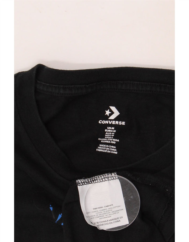 CONVERSE Muška majica kratkih rukava s grafičkim motivima, srednji crni cvjetni pamuk