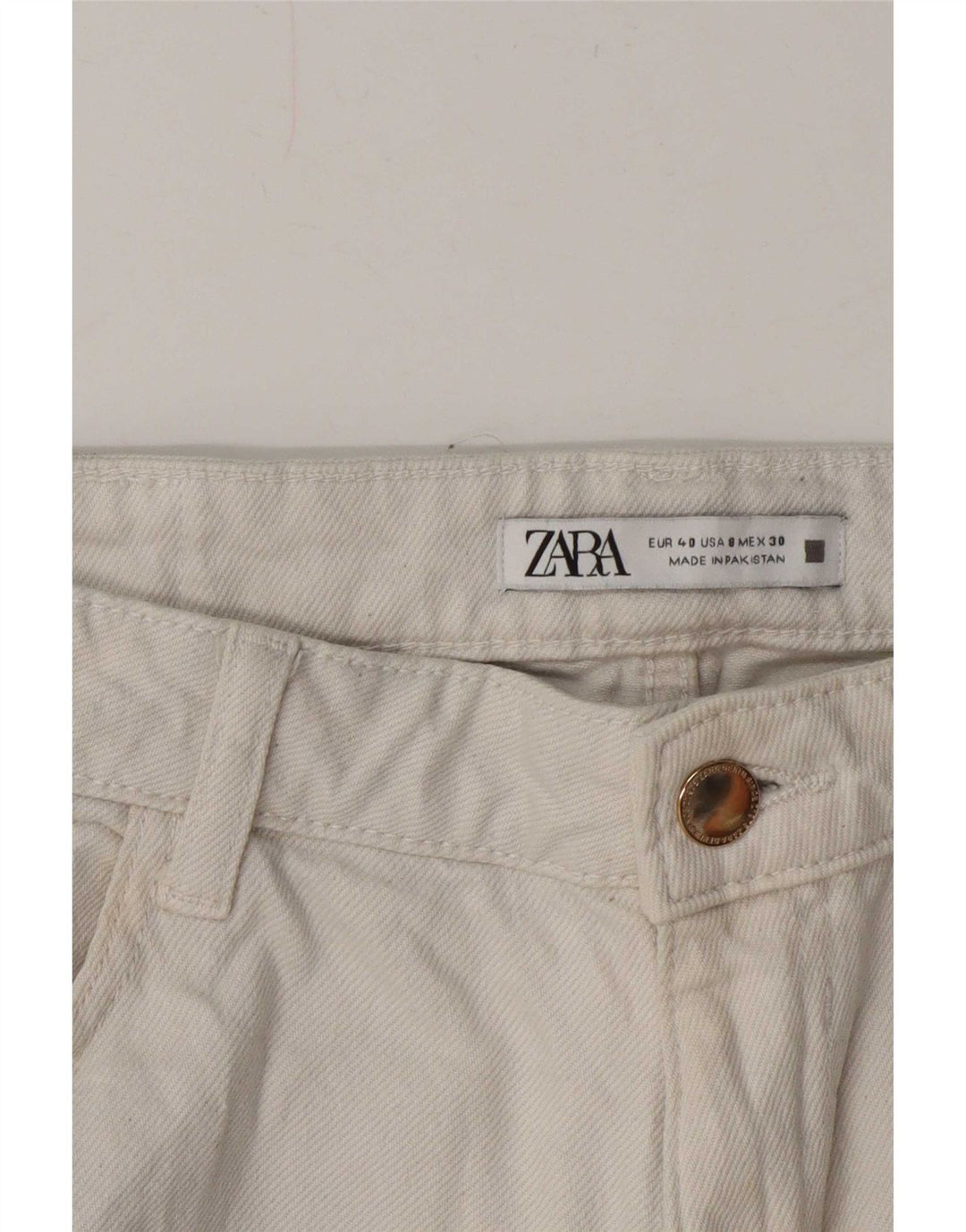 Zara ženske ravne traperice EU 40 srednje W30 L26 sivobijele