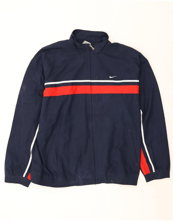 Nike muška trenirka gornja jakna UK 44/46 XL tamnoplava poliesterska boja