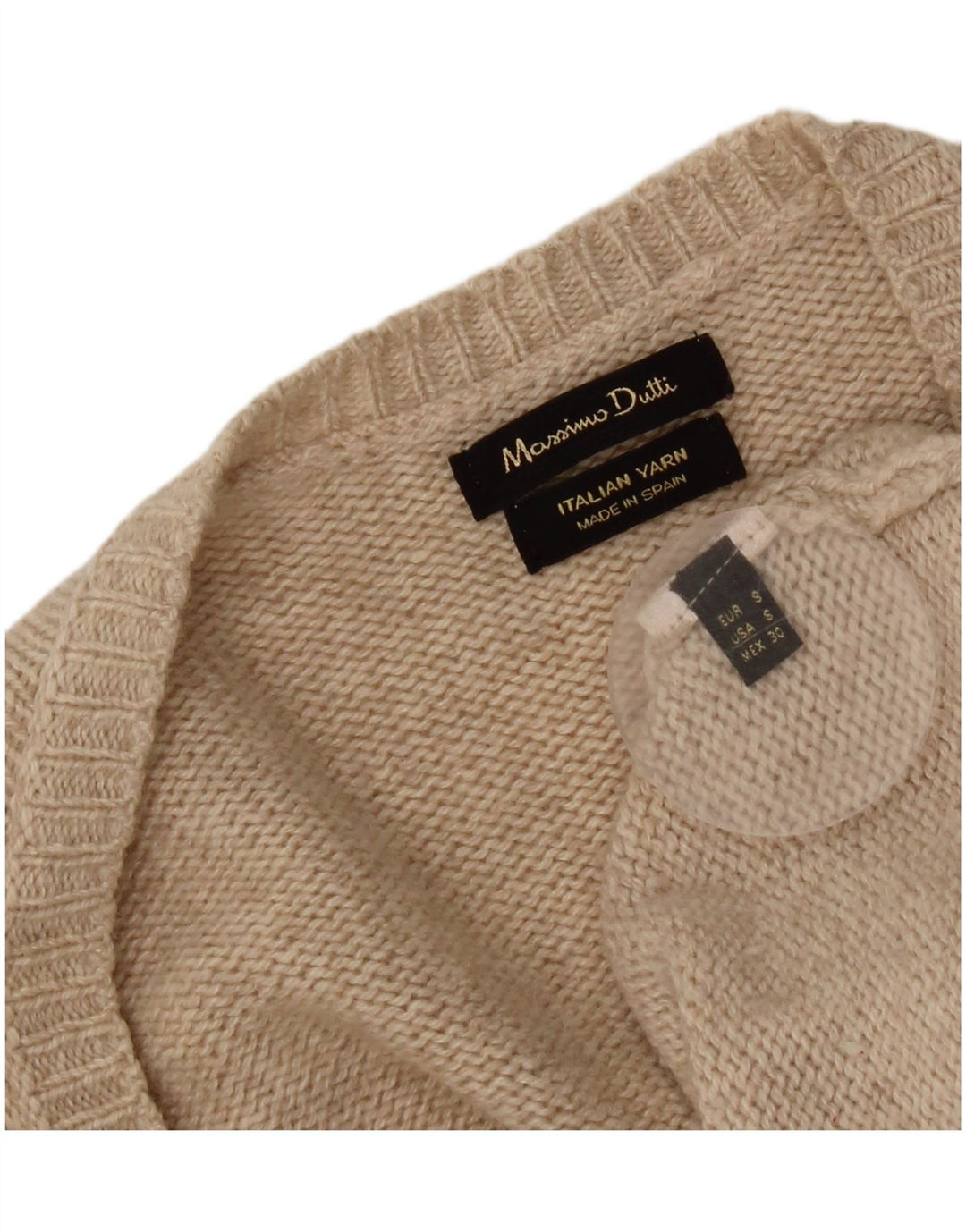 Massimo Dutti ženski prekomjerni kardigan pulover UK 10 Small Beige