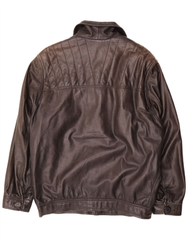 VINTAGE muška kožna jakna UK 40 velika crna koža