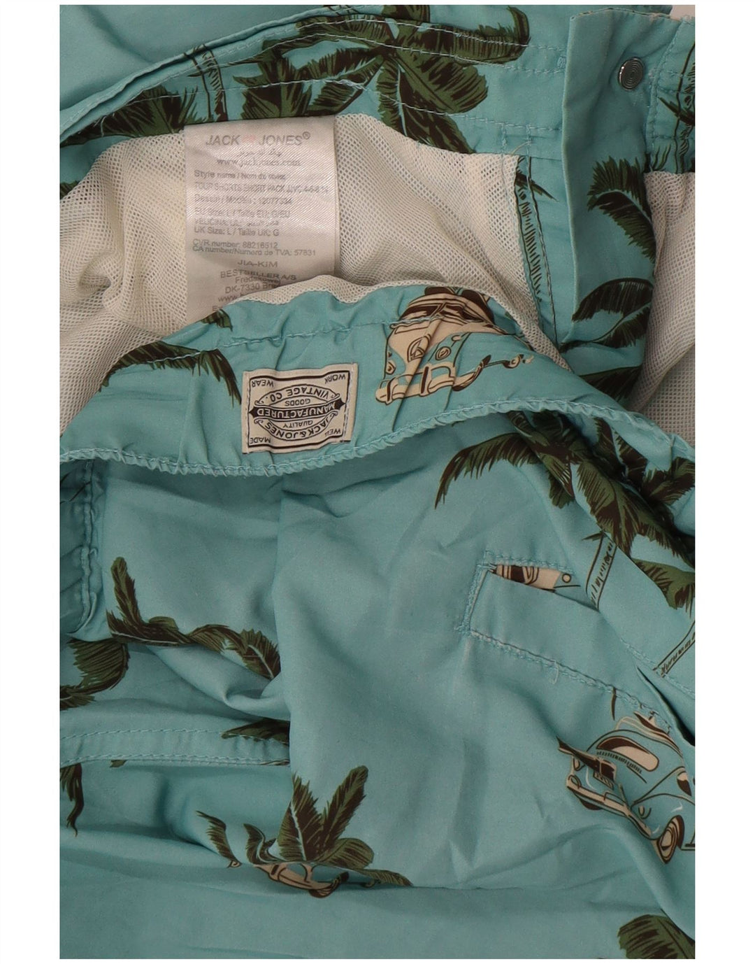 Jack & Jones muške kratke hlače za kupanje, veliki plavi cvjetni poliester