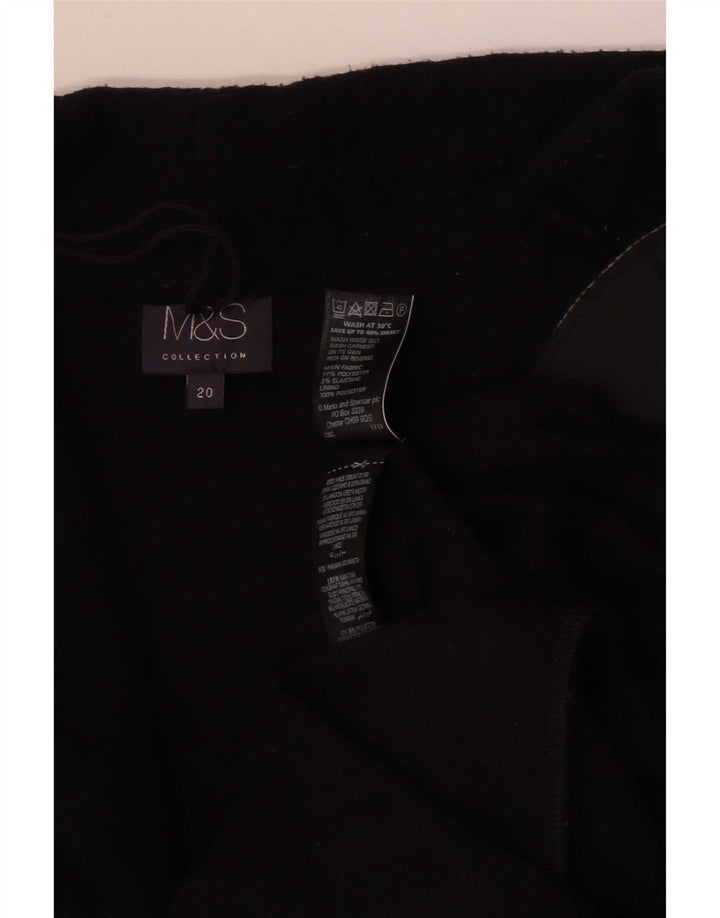 Marks & Spencer ženska jakna s otvorenim sakoom UK 20 2XL crni poliester