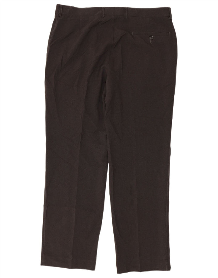 Marks & Spencer muške ravne chino hlače W36 L31 sivi poliester