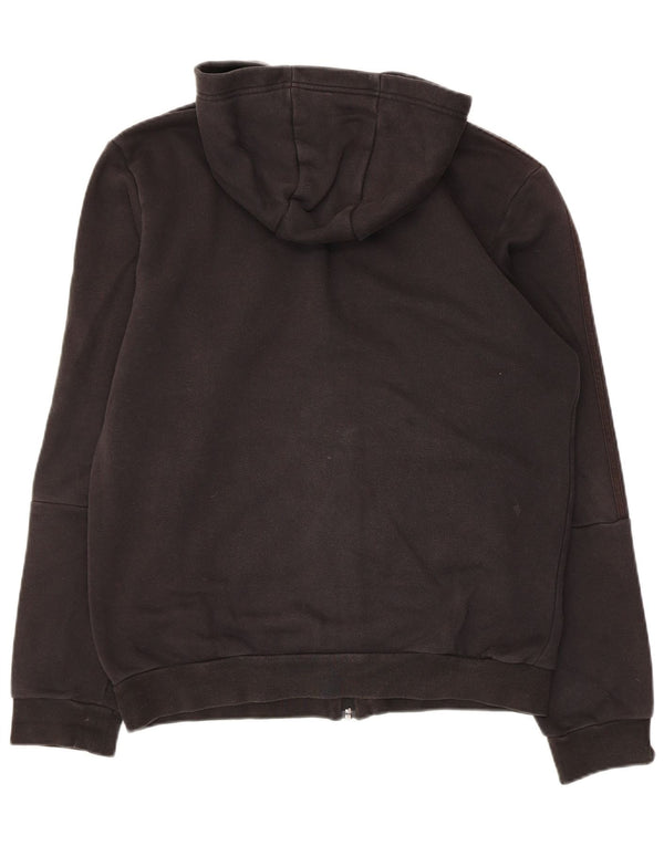 ADIDAS muški pulover s kapuljačom na patentni zatvarač Srednje crni pamuk