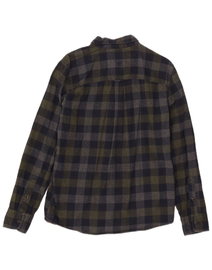 Fat Face Muška flanelska košulja standardnog kroja Mala tamnoplava pamučna gingham boja