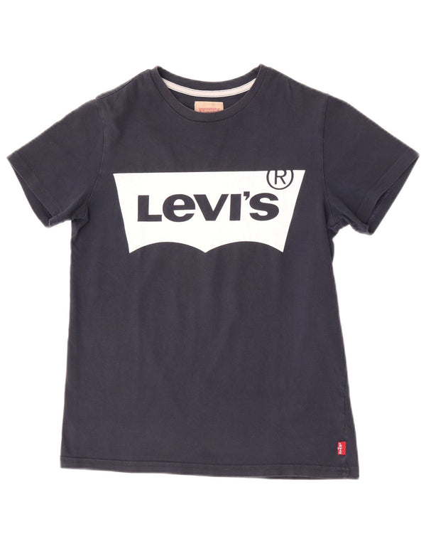 Levi's Boys Regular Graphic T-Shirt Top 13-14 Years tamnoplavi logo