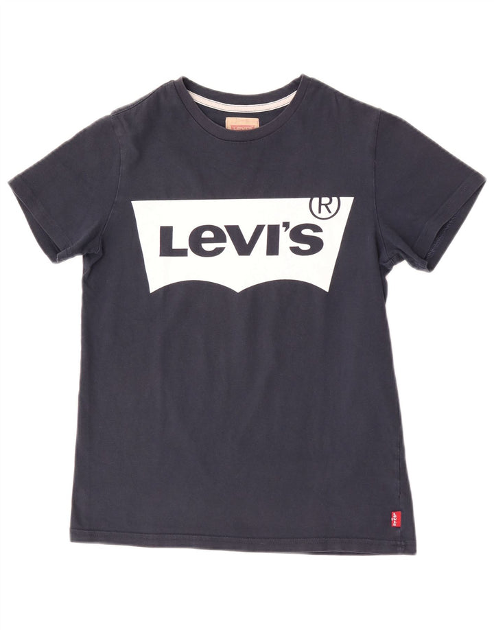 Levi's Boys Regular Graphic T-Shirt Top 13-14 Years tamnoplavi logo