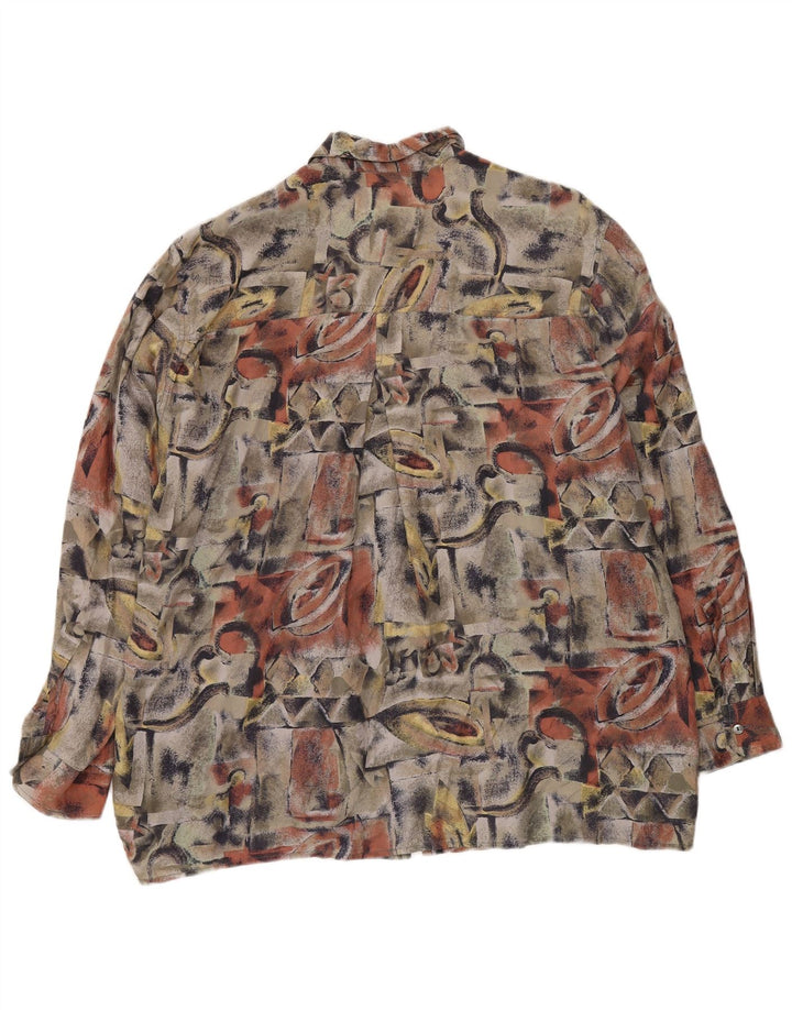 NOVA BRZA muška košulja s apstraktnim uzorkom, veličina 41/42, velika raznobojna svila