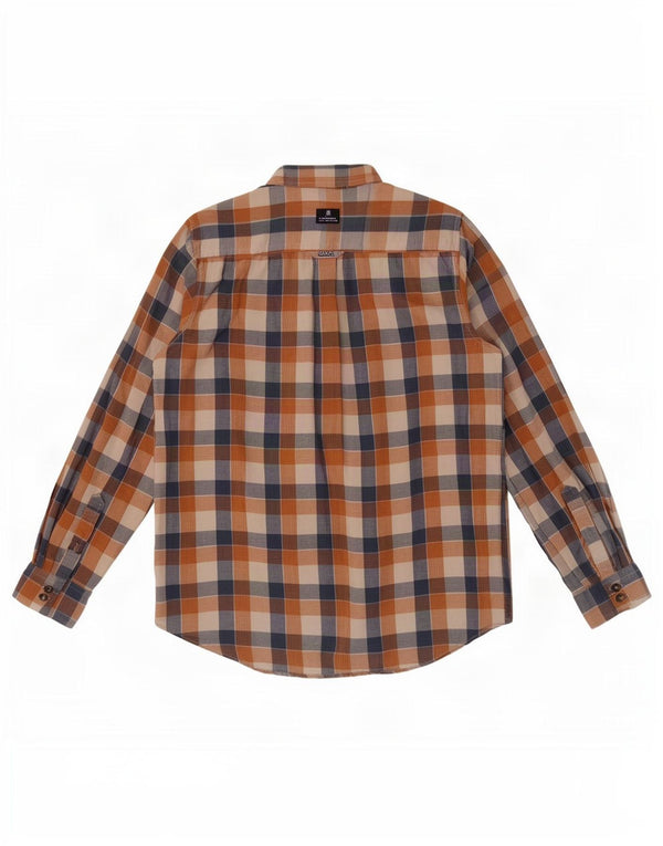 Crew Clothing Muška klasična košulja, veliki smeđi pamuk od ginghama