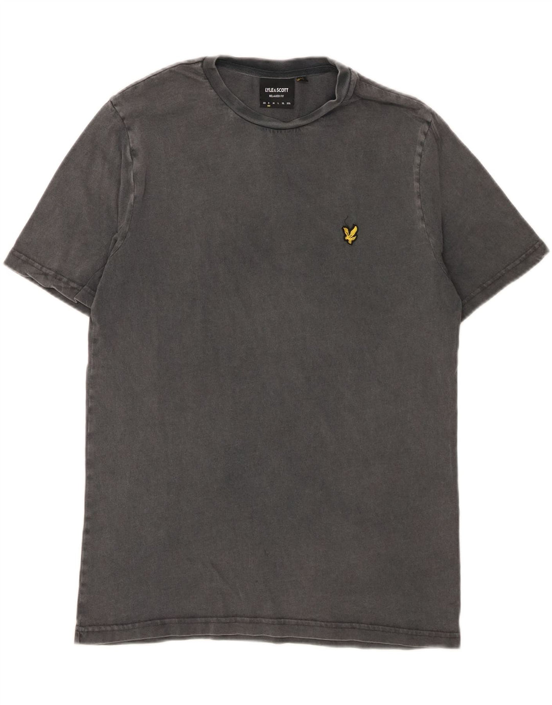 LYLE & SCOTT Mens Relaxed Fit T-Shirt Top Small Grey Vintage Lyle & Scott and Second-Hand Lyle & Scott from Messina Hembry 