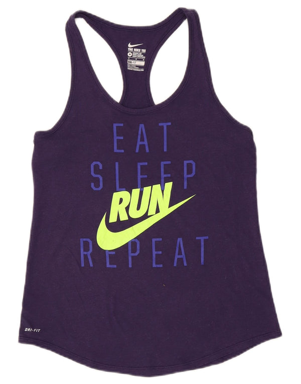 Nike Ženska Dri Fit Graphic Vest Top UK 12 srednje ljubičasta