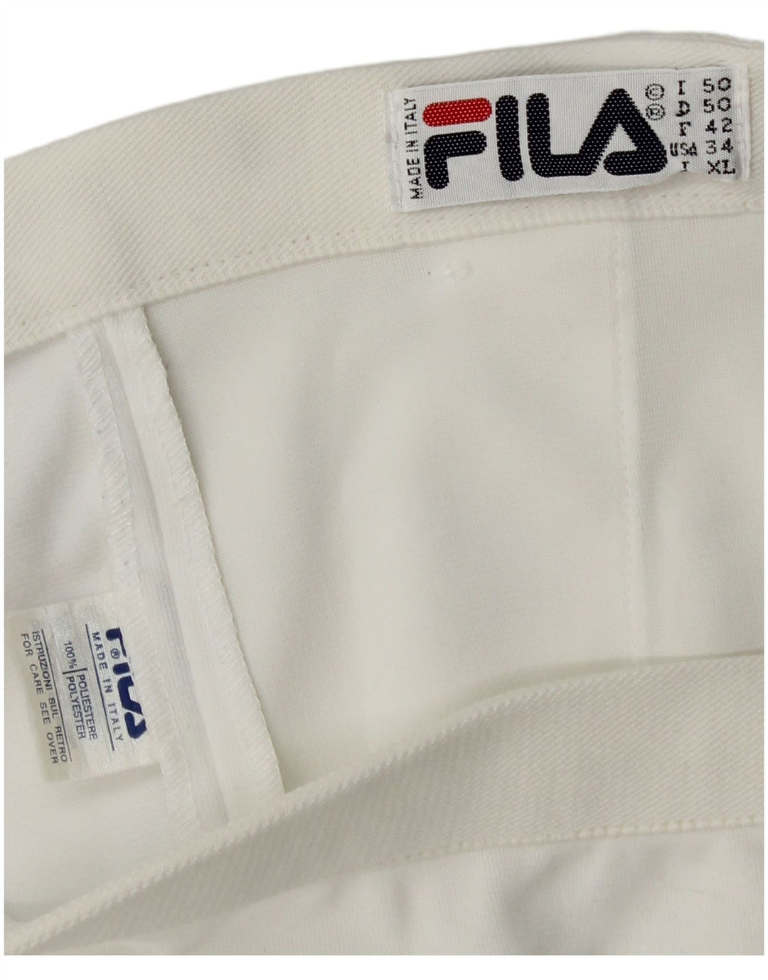 FILA Muške chino kratke hlače IT 50 Large W34 bijeli poliester