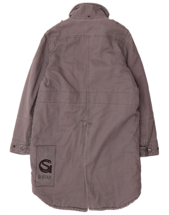 G-STAR muška jakna parka 3301 Graphic UK 38 srednje sivi pamuk